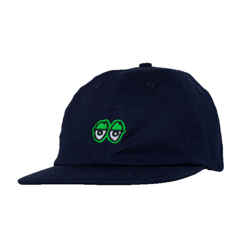 Krooked Eyes Strapback Hat - Navy/Green