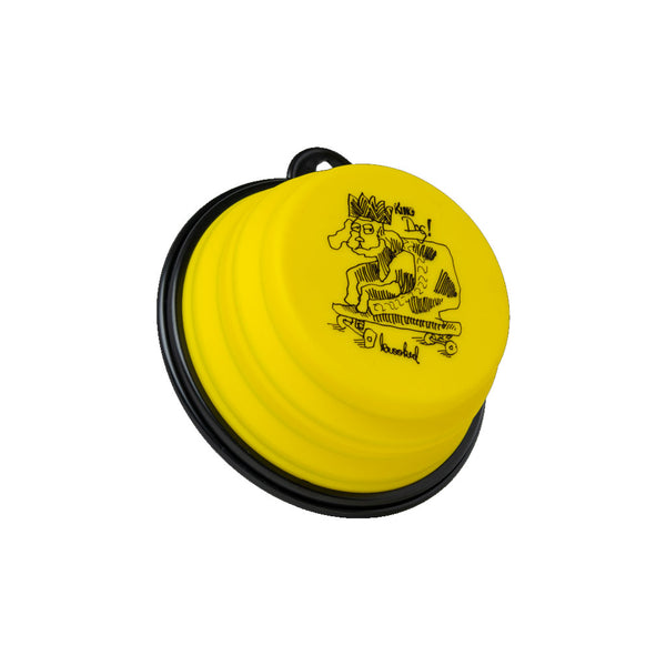Krooked King Dog Bowl - Yellow/Black