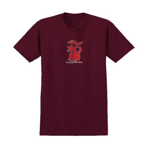 Krooked Kat Serpent S/S Tee - Burgundy