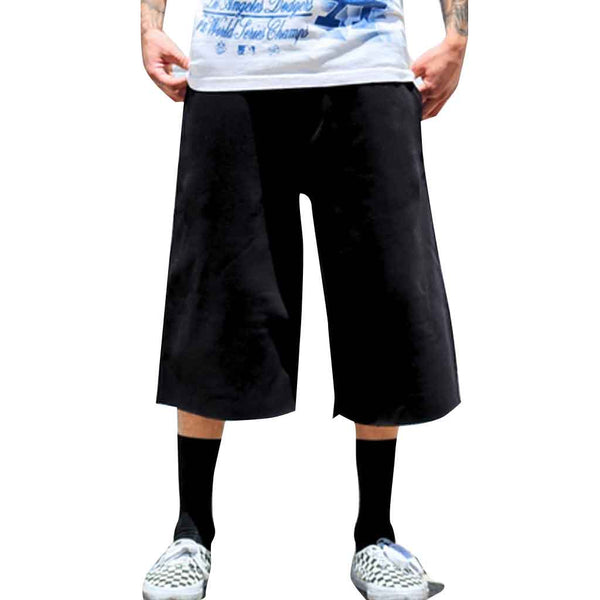 Neo Blue Baggy Sweatshorts - Black