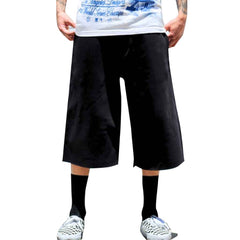 Neo Blue Baggy Sweatshorts - Black