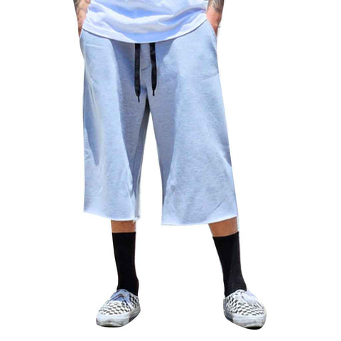 Neo Blue Baggy Sweatshorts - Heather Grey