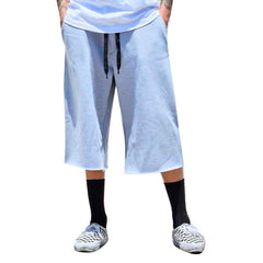 Neo Blue Baggy Sweatshorts - Heather Grey