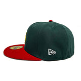 New Era 5950 LA Dodgers 40th Fitted Hat - Dark Green Scarlet side