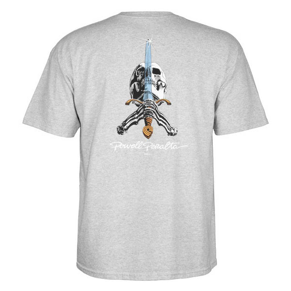 Skate One Powell Peralta Skull & Sword Tee - Grey