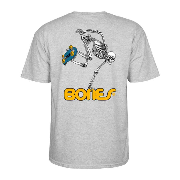 Skate One Powell Peralta Youth Skateboarding Skeleton S/S Tee - Sport Gray