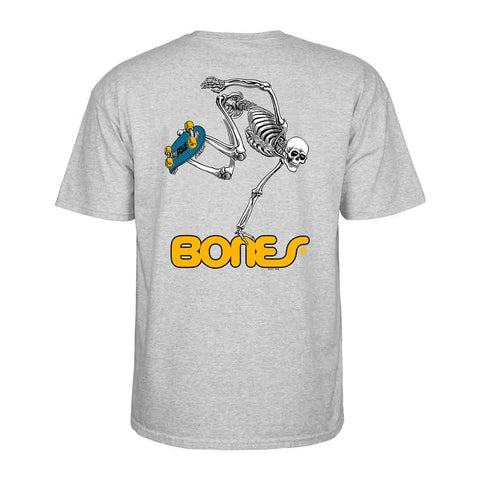 Skate One Powell Peralta Youth Skateboarding Skeleton S/S Tee - Sport Gray