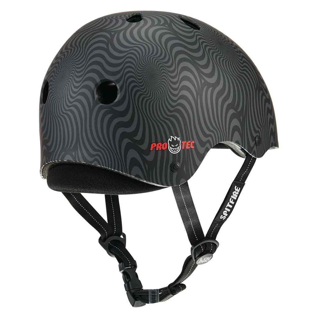 Pro Tech x Spitfire Low Pro Helmet - Black Swirl | Boarders