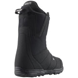 Black snow boot with brand logo on a white background