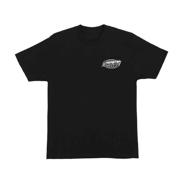 Santa Cruz Global Slame Dot Mono S/S Tee - Black Front