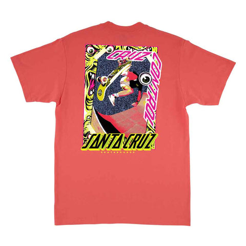 Santa Cruz Roskopp Cruz Control S/S Tee - Coral