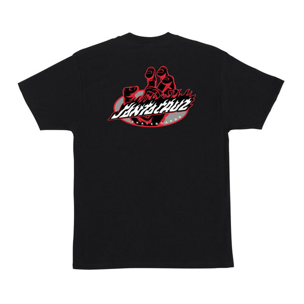 Santa Cruz Screaming Fire Oval S/S Tee - Black