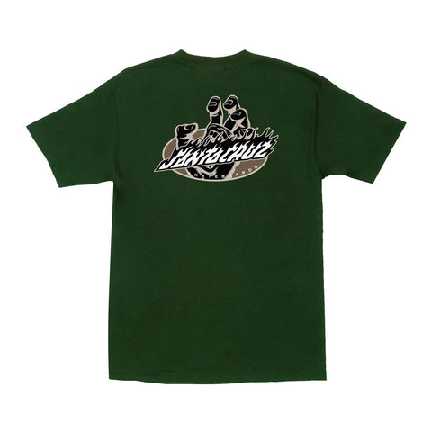 Santa Cruz Screaming Fire Oval S/S Tee - Forest