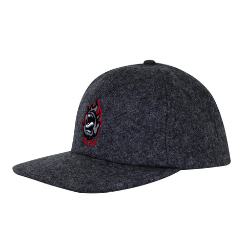 Santa Cruz Screaming Fire Snapback - Heather Charcoal