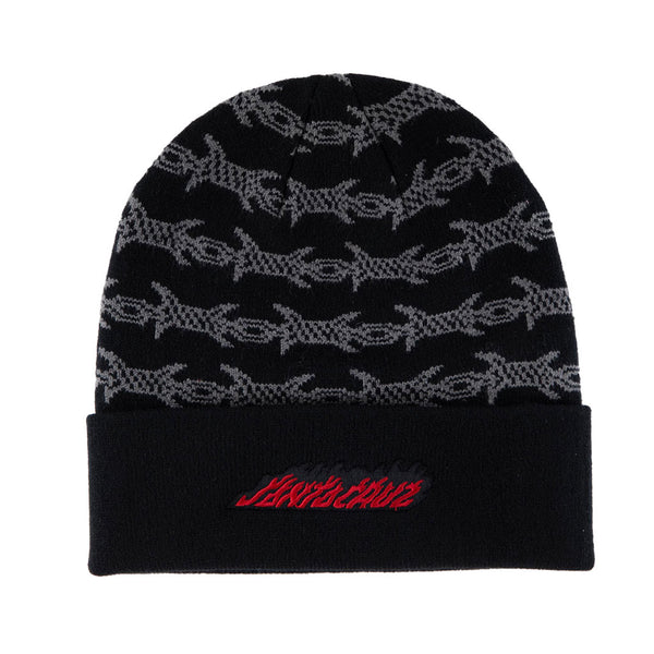 Santa Cruz Wired Flame Dot Beanie - Black