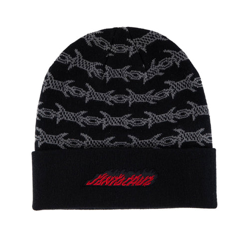 Santa Cruz Wired Flame Dot Beanie - Black