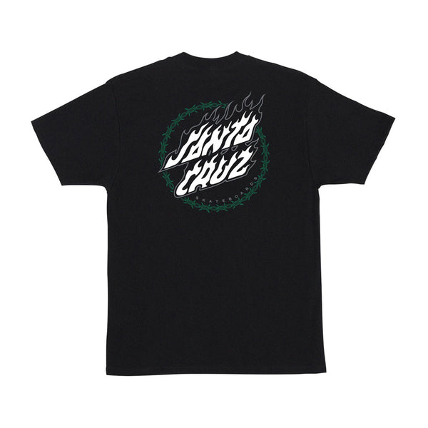 Santa Cruz Wired Flame Dot Crackle S/S Tee - Black