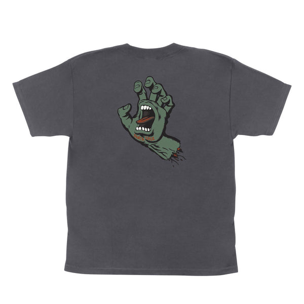 Santa Cruz Youth Screaming Hand S/S Tee - Charcoal/Moss