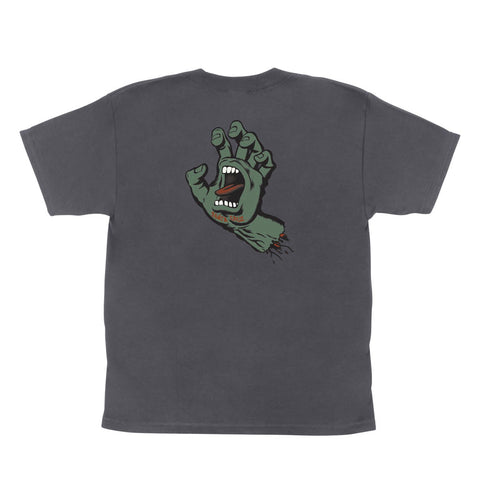 Santa Cruz Youth Screaming Hand S/S Tee - Charcoal/Moss