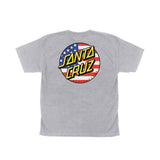 Santa Cruz Youth July 4th Dot V2 S/S Tee - Sport Grey Back