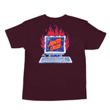 Santa Cruz Youth Self Destruct S/S Tee - Maroon