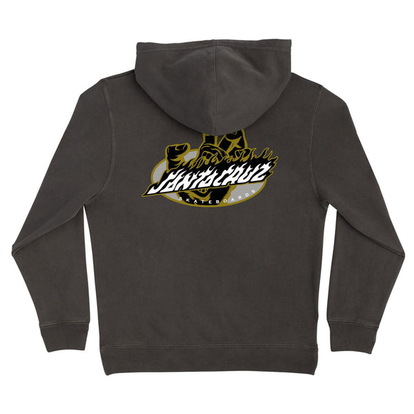 Santa Cruz Youth Screaming Fire Oval P/O Hoodie - Pigment Black
