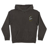Santa Cruz Youth Screaming Fire Oval P/O Hoodie - Pigment Black Front