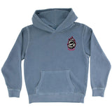 Santa Cruz Youth Screaming Fire Oval P/O Hoodie - Pigment Slate Blue Front