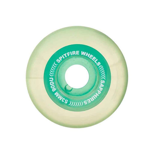 Spitfire 90D Sapphire 53mm Wheel - Clear/Green