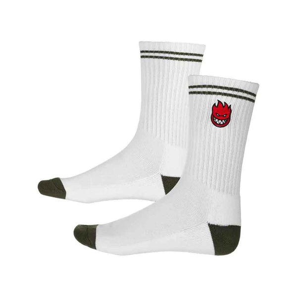 Spitfire Bighead Fill Emb Sock - White