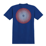 Spitfire Classic Swirl FD Tee - Royal/Red/White