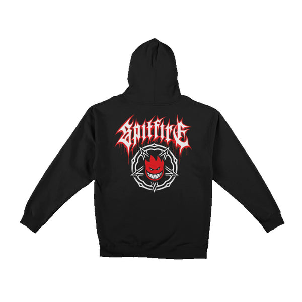 Spitfire Pentagram Drip DBL Zip Hoodie - Black/Red