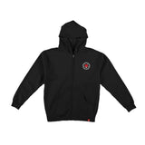 Spitfire Pentagram Drip DBL Zip Hoodie - Black/Red Front