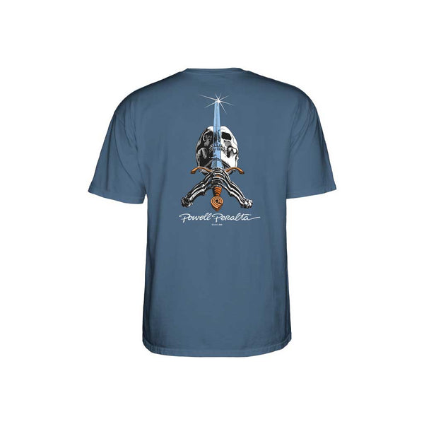 Skate One Powell Peralta Skull & Sword Tee - Indigo Blue