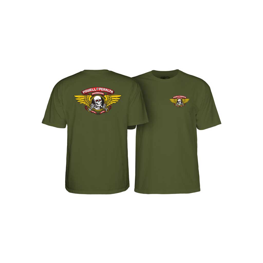 Powell Peralta Winged Ripper Tee - Military Green | Boarders