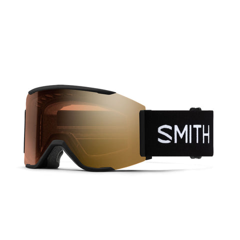Smith 25/26 Squad Mag Low Bridge Fit Goggles - Black + ChromaPop Pro Photochromic Gold Mirror