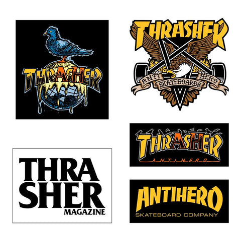 Thrasher x Anti Hero 5 Pack Sticker