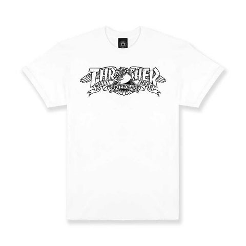 Thrasher x Anti Hero Mag Banner S/S Tee - White