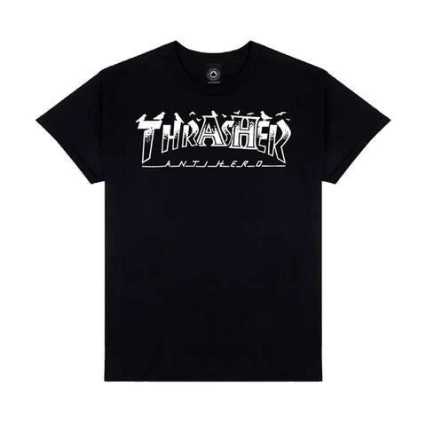 Thrasher x Anti Hero Pigeon Mag S/S Tee - Black