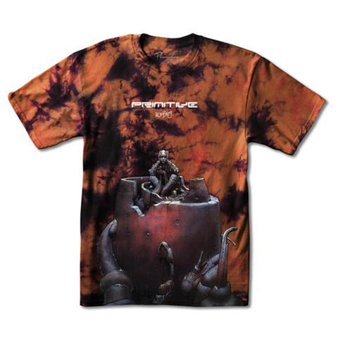 Primitive x Marvel Anxiety Man Washed Tee - Burnt Orange Front