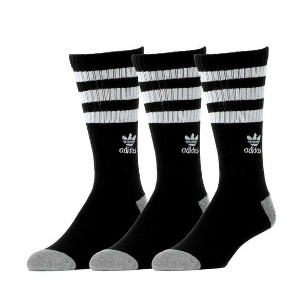 Adidas OG Roller 3pk Crew Sock - Black/White/Grey