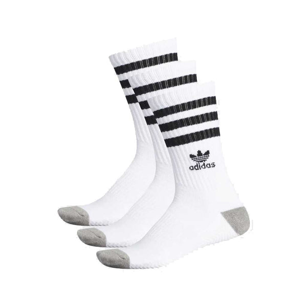 Adidas OG Roller 3pk Crew Sock - White/Black/Grey