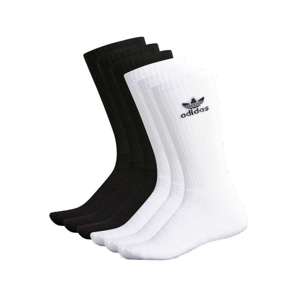 Adidas OG Trefoil 6pk Crew Sock - Black/White
