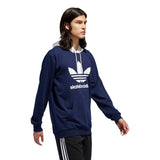 Adidas Clima 3.0 Hood - Collegiate Navy / Pale Melange / White Side with model