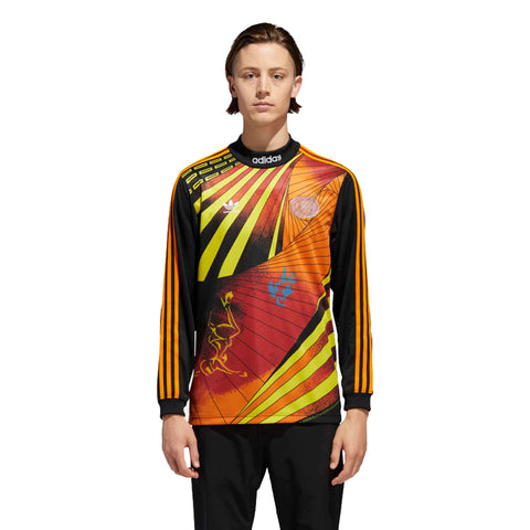 Adidas Na-Kel Jersey - Black/Yellow/Bright Orange/Red Front with Model