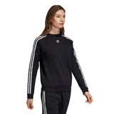 Adidas Women's Trefoil Sweatshirt - Black Quarter view