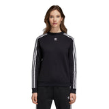Adidas Women's Trefoil Sweatshirt - Black Front with model