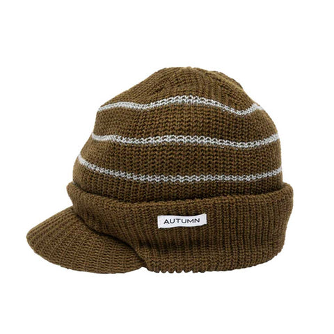 Autumn Visor Beanie - Army Green