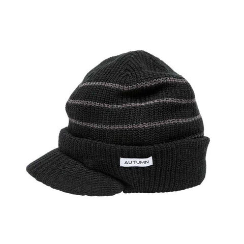 Autumn Visor Beanie - Black