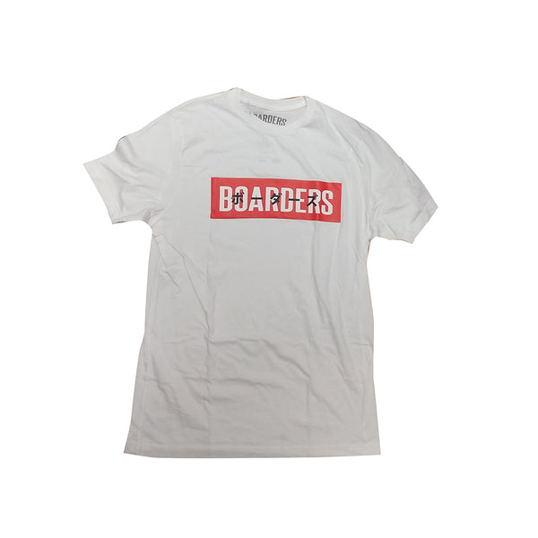 Boarders JPN Bold Red Box T-shirt - White Front